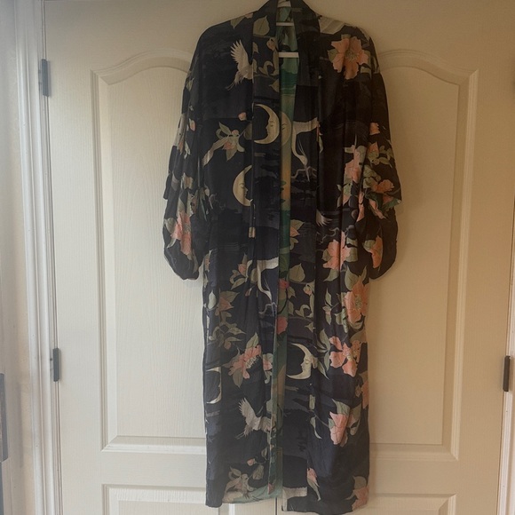 Spell & the gypsy nightingale kimono reversible black turquoise - Picture 11 of 17